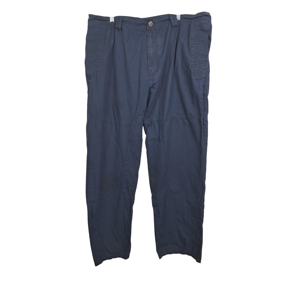 Phat Farm Mens Navy Blue Cargo Pants 40x33 Y2K Streetwear Embroidered Pockets
